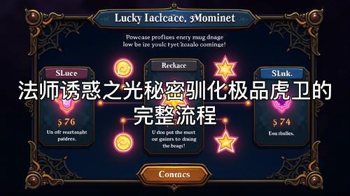 法师诱惑之光秘密驯化极品虎卫的完整流程