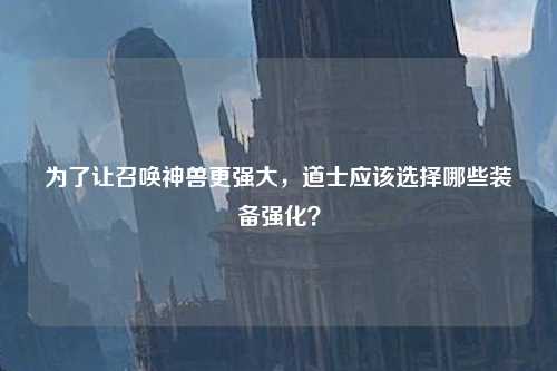 为了让召唤神兽更强大，道士应该选择哪些装备强化？
